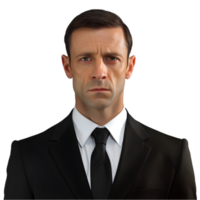 ai généré homme d'affaire dans costume sur transparent Contexte png image