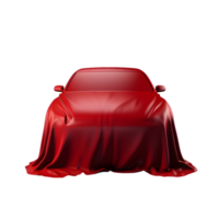 AI generated Car Under Red Cover on transparent background PNG image