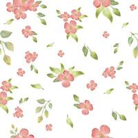 Watercolor seamless pattern. Hand drawn illustration isolated on white background. Vector EPS.