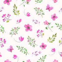 Watercolor seamless pattern. Hand drawn illustration isolated on pastel background. Vector EPS.