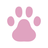 Pink paw clip art with transparent backgorund png