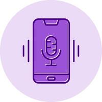 Mobile Voice Assistant Vecto Icon vector