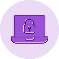 Laptop Lock Vecto Icon vector