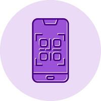 Smartphone QR Code Vecto Icon vector