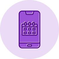 Smartphone Calendar Vecto Icon vector