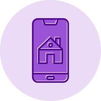 Smartphone House Control Vecto Icon vector