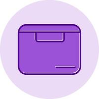 entrega caja vecto icono vector