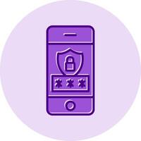 Mobile Security Vecto Icon vector