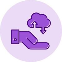 Cloud Data Transfer Vecto Icon vector