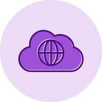 mundo nube vecto icono vector