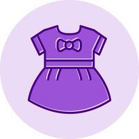 Baby Girls Dress Vecto Icon vector