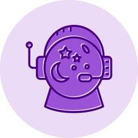 astronauta casco vecto icono vector