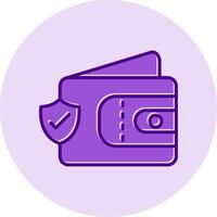Wallet Secure Vecto Icon vector