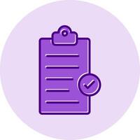 Clipboard Completed Vecto Icon vector