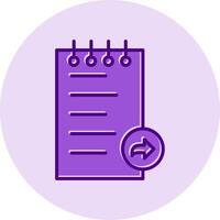 Notes Forward Vecto Icon vector