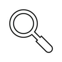 Magnifying glass or search icon outline isolated on a white background. vector