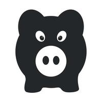 Pig silhouette vector illustration isolated on a white background.