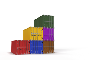 Container Box gut Weiß dicut Hintergrund Symbol Objekt Versand Industrie Container Fracht Transport finanziell Wirtschaft Ladung Dock Wirtschaft Handel Kosten vgl Investition Stapel Käufer LKW Entladung png