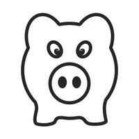 Pig outline vector icon