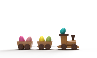 Train toy egg colourful play symbol decoration ornament happy easter egg march april month celebration festival holiday spring time child kid season food greeting pink yellow blue green character png