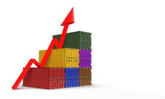 rot Rosa Orange Farbe Farbe Container Industrie Geschäft logistisch Transport Lieferung Fracht Lager Handel LKW Wird geladen Lager kommerziell gut Stapel Werft Fan-Shop Geschäft Container Ladung png