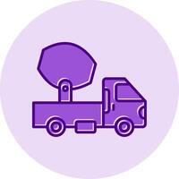 Cement Truck Vecto Icon vector