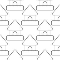 constructor build house childrens day pattern line vector