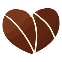 chocolate san valentin día corazón amor dulce icono vector