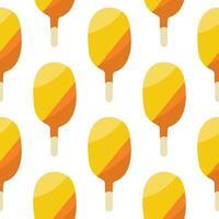 ice cream color cold sweet food pattern vector