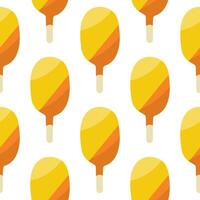 ice cream color cold sweet food pattern vector