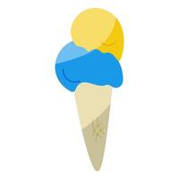 ice cream color cold sweet food icon vector