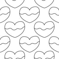 chocolate valentines day heart love pattern line vector