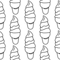 ice cream color cold sweet food pattern vector