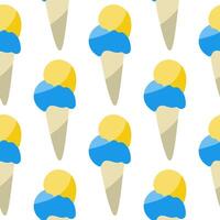 ice cream color cold sweet food pattern vector