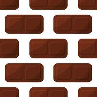 chocolate día pedazo dulce comida modelo textil vector