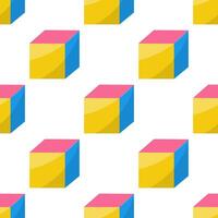 cube toy childrens day play learning pattern vector