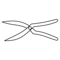 garden scissors stationery care trim line icon vector