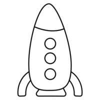 rocket toy childrens day travel icon line vector