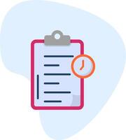 Time Clipboard Vecto Icon vector