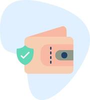 Wallet Secure Vecto Icon vector