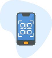 teléfono inteligente qr código vecto icono vector