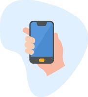 Hands holding mobile phone Vecto Icon vector