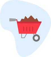 Wheelbarrow Vecto Icon vector