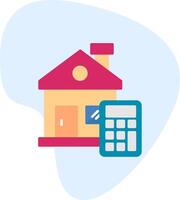 House Cost Calculator Vecto Icon vector