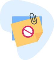 Sticky Notes Ban Vecto Icon vector