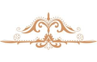 ornaments vintage simple golden lines for decoration Baroque Element png