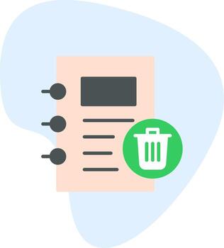 Notes Delete Vecto Icon vector