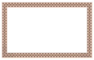 Decorative pattern frame with floral ornaments for cards and invitations png