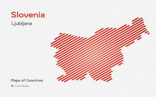 Eslovenia mapa en un línea modelo. estilizado sencillo vector mapa