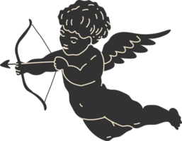 Cupidon pour la Saint-Valentin journée ancien sculpture mystique png